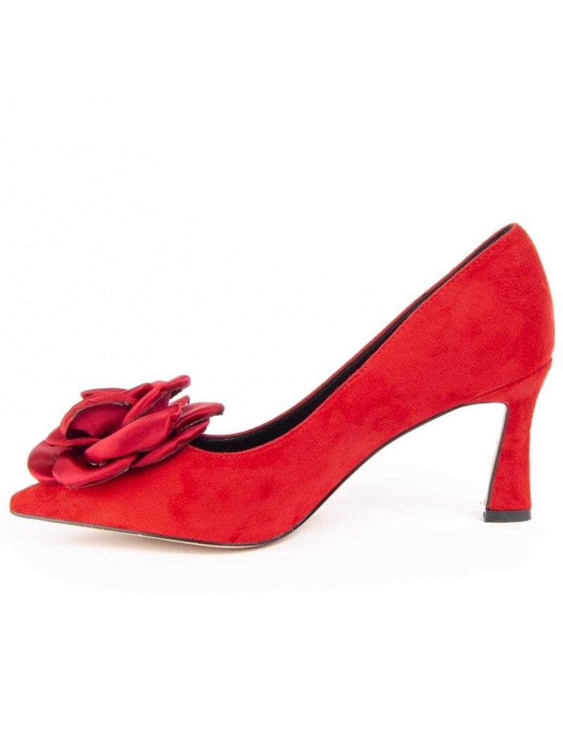 Schoen Met Hak Synthetisch Materiaal En Textiel Montevita Rood - Kiabi