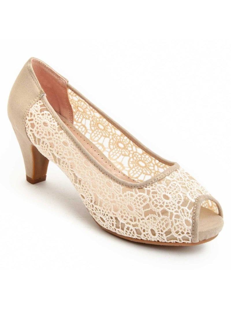 Schoen Met Hak Synthetisch Materiaal Montevita Beige - Kiabi