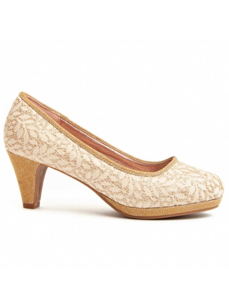 Schoen Met Hak Synthetisch Materiaal Montevita Beige - Kiabi