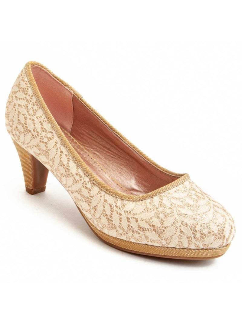 Schoen Met Hak Synthetisch Materiaal Montevita Beige - Kiabi