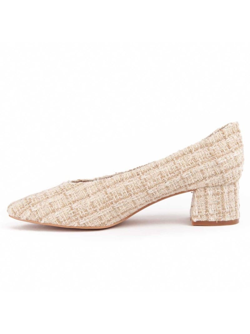 Schoen Met Hak Synthetisch Materiaal Montevita Beige - Kiabi