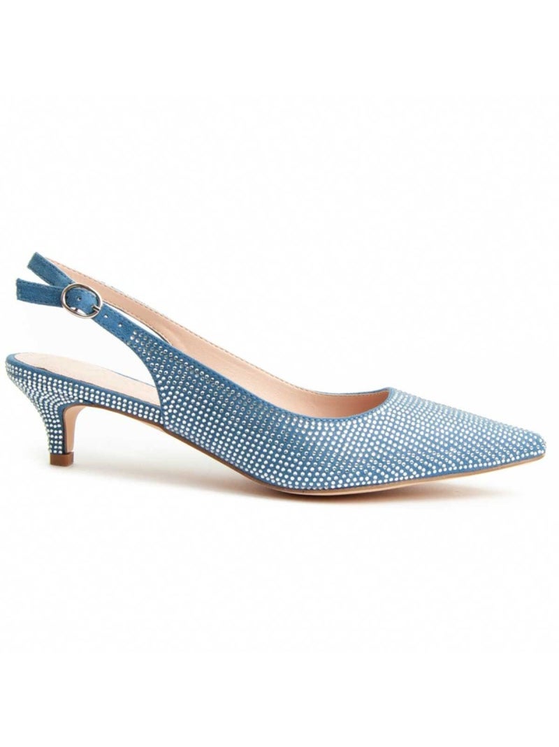 Schoen Met Hak Synthetisch Materiaal Montevita Blauw - Kiabi