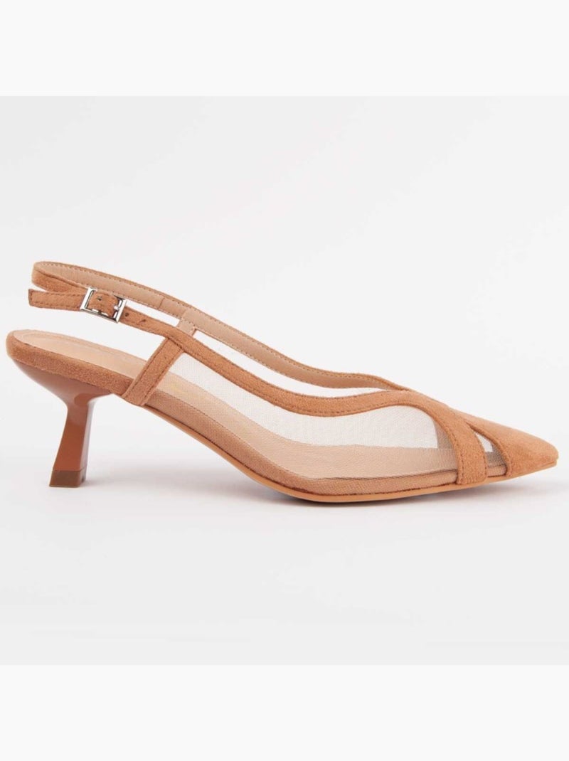 Schoen Met Hak Synthetisch Materiaal Montevita Bruin - Kiabi