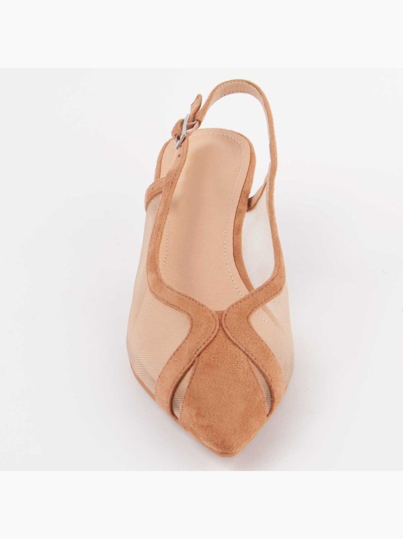 Schoen Met Hak Synthetisch Materiaal Montevita Bruin - Kiabi