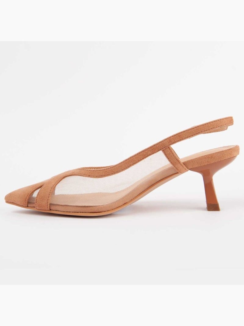 Schoen Met Hak Synthetisch Materiaal Montevita Bruin - Kiabi