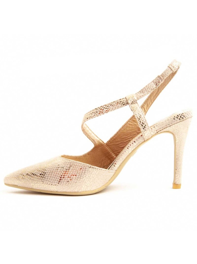 Schoen Met Hak Synthetisch Materiaal Montevita Goud/Goudkleurig - Kiabi