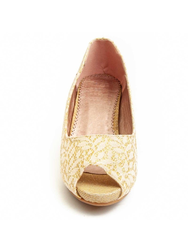 Schoen Met Hak Synthetisch Materiaal Montevita Goud/Goudkleurig - Kiabi