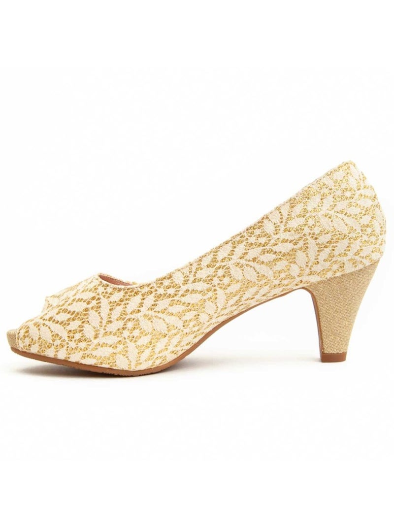 Schoen Met Hak Synthetisch Materiaal Montevita Goud/Goudkleurig - Kiabi