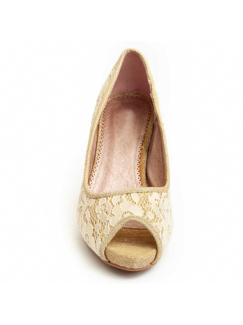 Schoen Met Hak Synthetisch Materiaal Montevita Goud/Goudkleurig - Kiabi