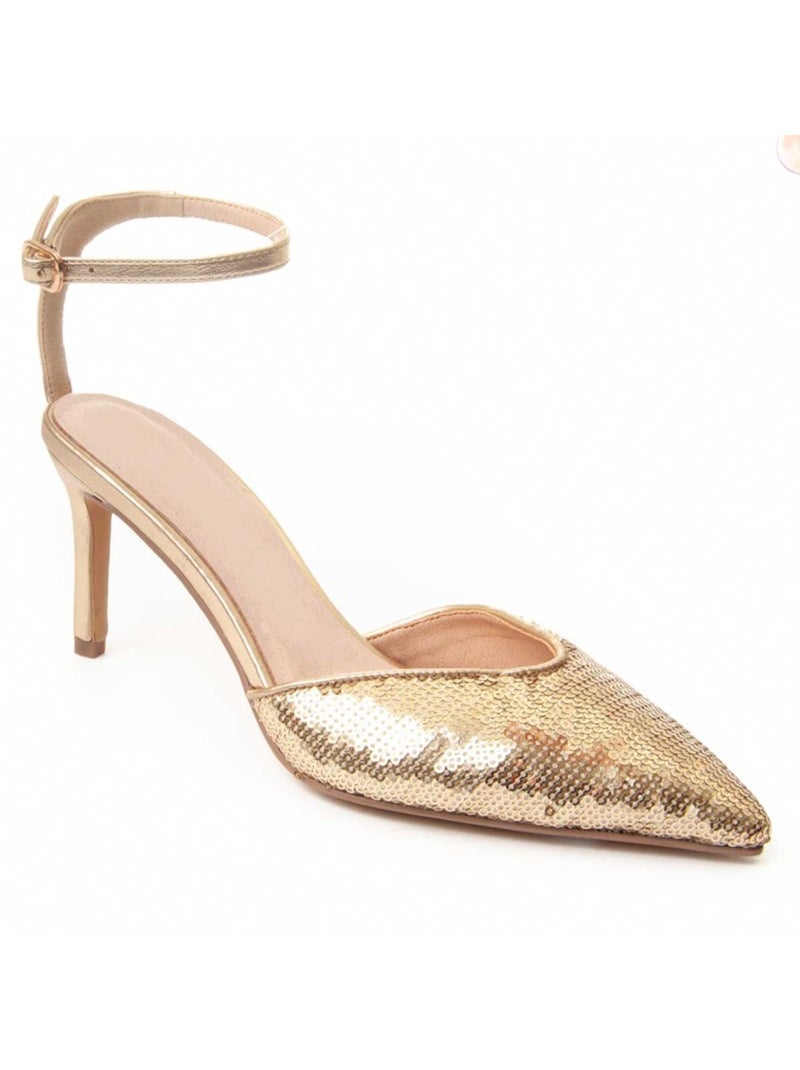 Schoen Met Hak Synthetisch Materiaal Montevita Goud/Goudkleurig - Kiabi