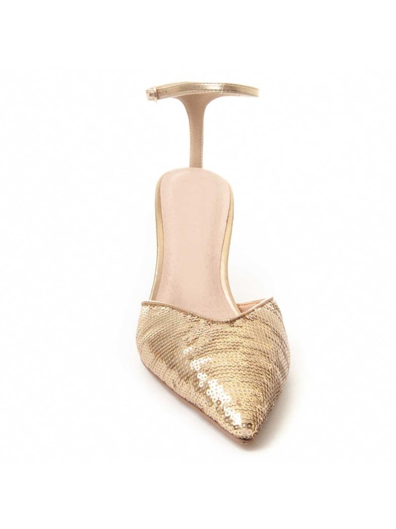 Schoen Met Hak Synthetisch Materiaal Montevita Goud/Goudkleurig - Kiabi