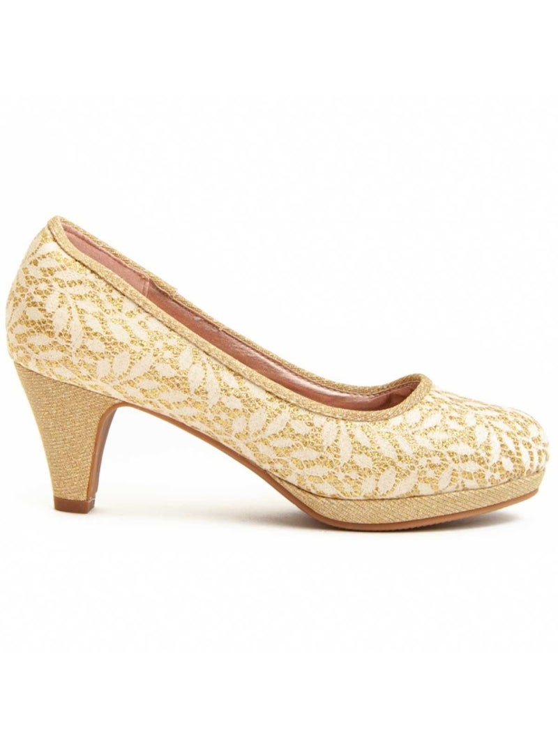 Schoen Met Hak Synthetisch Materiaal Montevita Goud/Goudkleurig - Kiabi