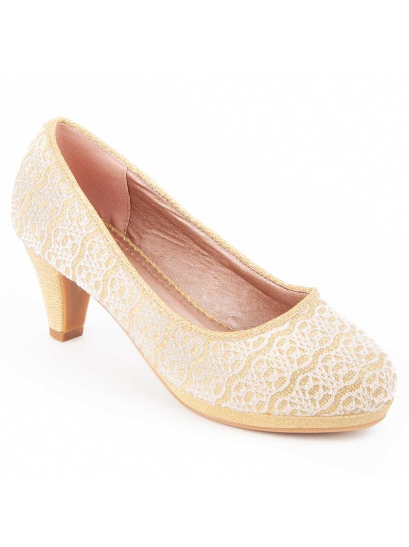 Schoen Met Hak Synthetisch Materiaal Montevita Goud/Goudkleurig - Kiabi