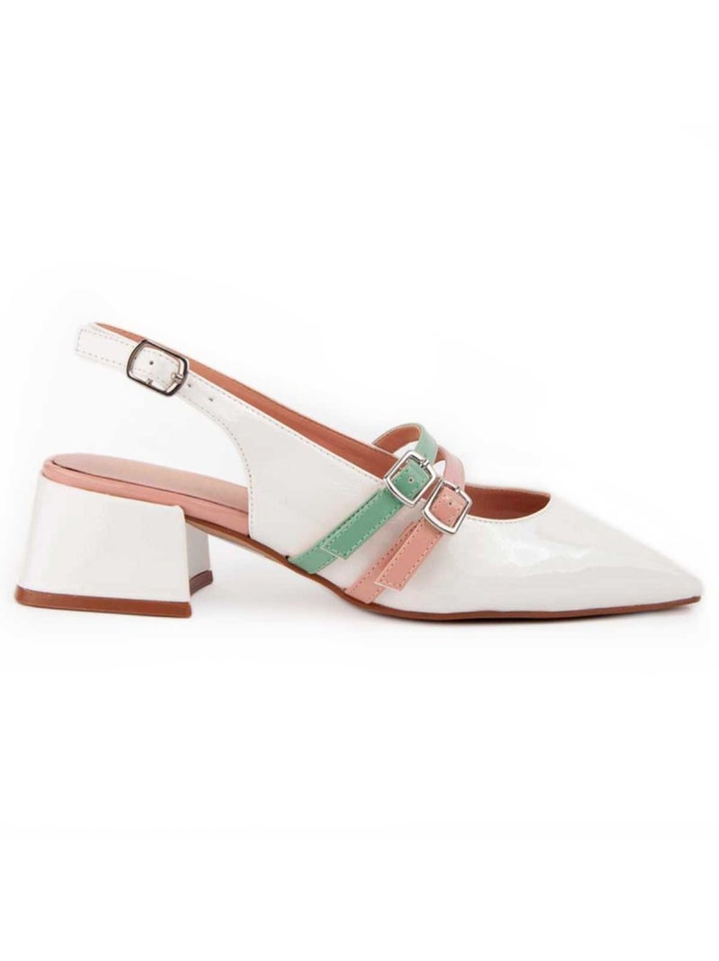 Schoen Met Hak Synthetisch Materiaal Montevita Wit - Kiabi
