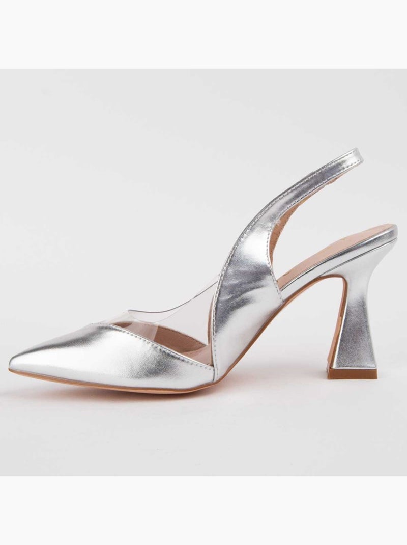 Schoen Met Hak Synthetisch Materiaal Montevita Zilver - Kiabi