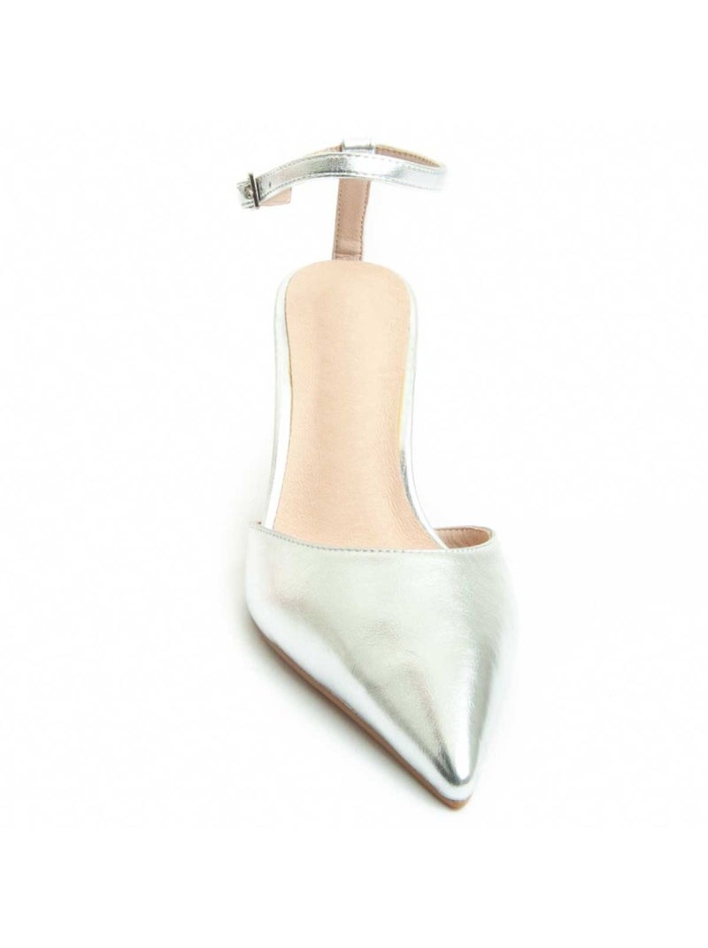 Schoen Met Hak Synthetisch Materiaal Montevita Zilver - Kiabi
