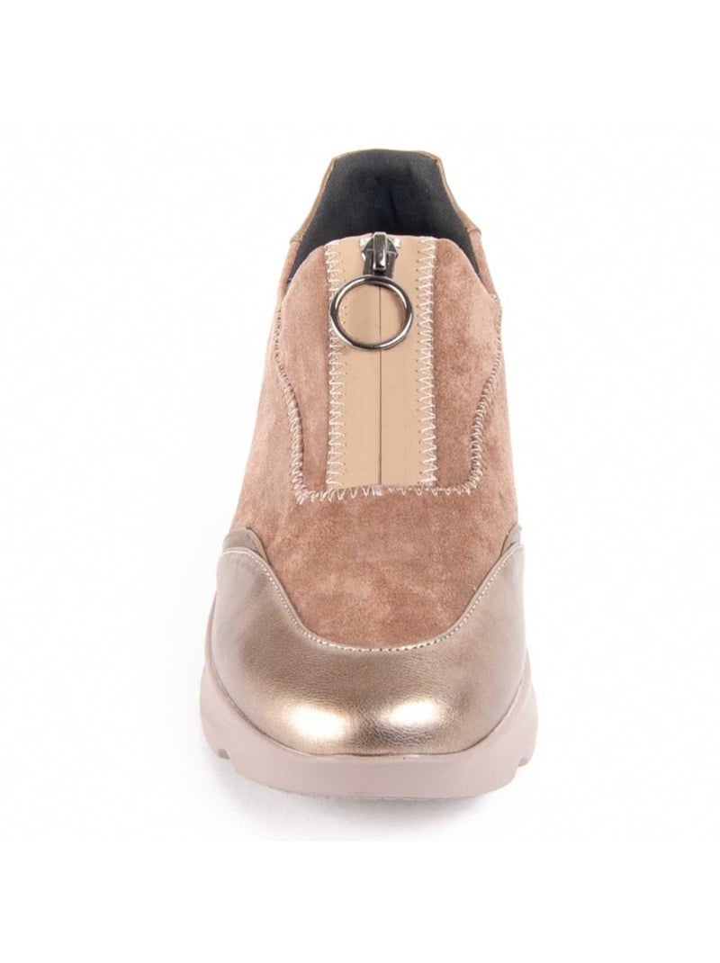 Schoen Sleehak Synthetisch Materiaal En Textiel Montevita Beige - Kiabi