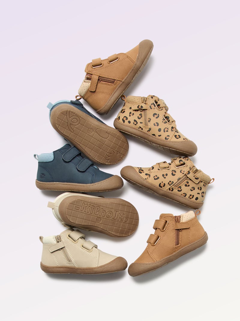 Schoenen motoriek 3: de eerste stapjes - Kitchoun Bruin - Kiabi