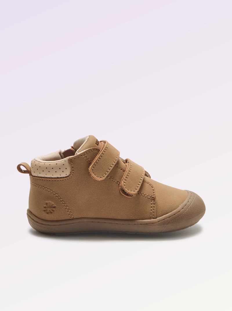 Schoenen motoriek 3: de eerste stapjes - Kitchoun Bruin - Kiabi