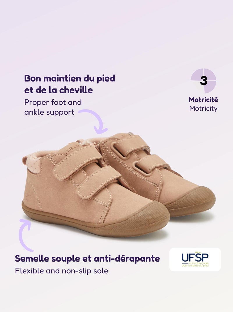Schoenen motoriek 3: de eerste stapjes - Kitchoun Rose - Kiabi