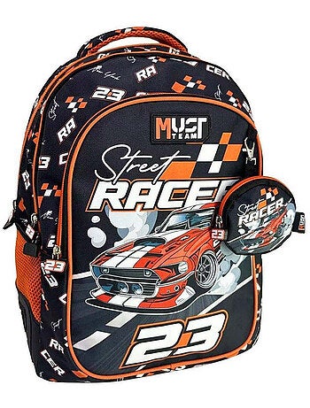 Schoolrugzak 2 vakken Auto van Course Street Racer 43 cm