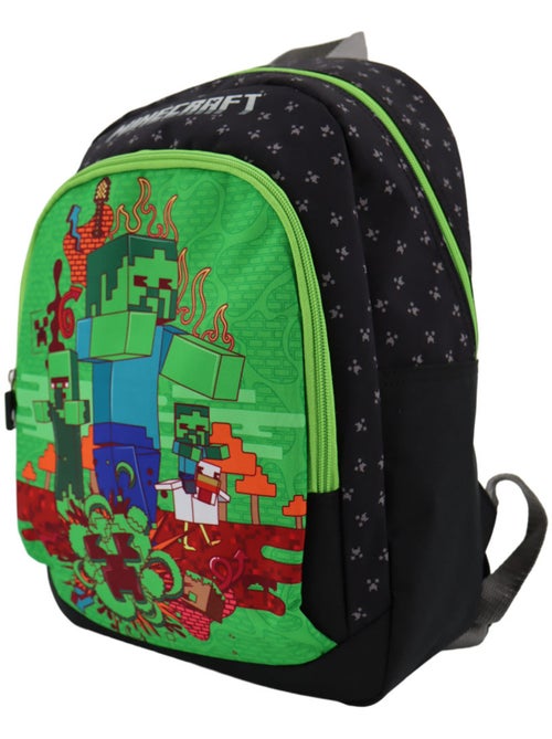 Schoolrugzak bedrukt Creeper superieure kwaliteit Minecraft - Kiabi