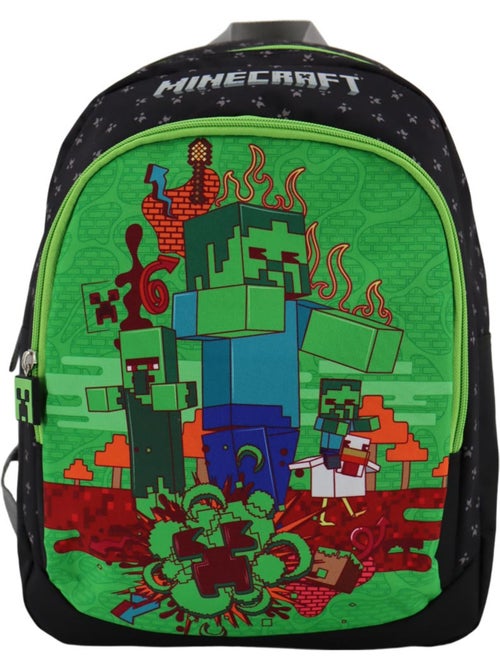 Schoolrugzak bedrukt Creeper superieure kwaliteit Minecraft - Kiabi
