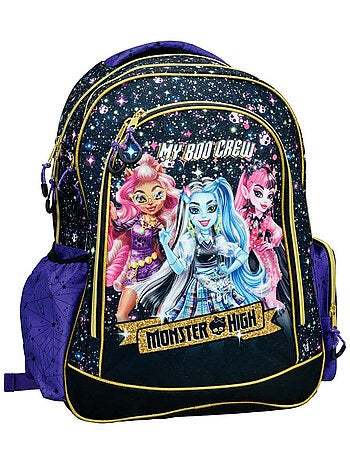 Schoolrugzak bedrukt galaxie 2 vakken Monster High
