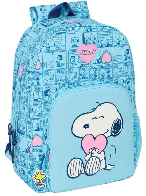 Schoolrugzak bedrukt Peanuts en textiel Snoopy - Kiabi