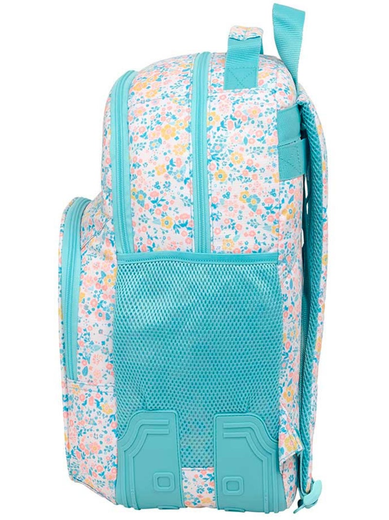Schoolrugzak CMP Moos Fiori 2 vakken 42 x 32 x 15 cm Lichtgroenblauw Grijs - Kiabi