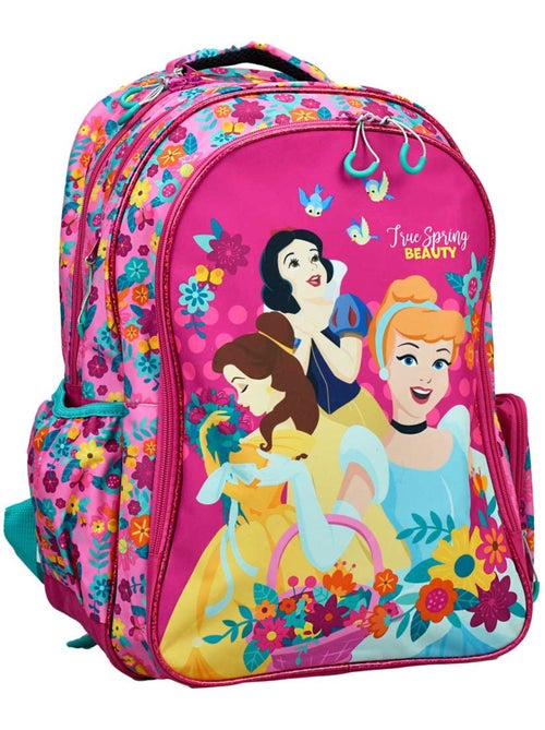 Schoolrugzak Disney Princess bloemenmotief 43 cm - Kiabi