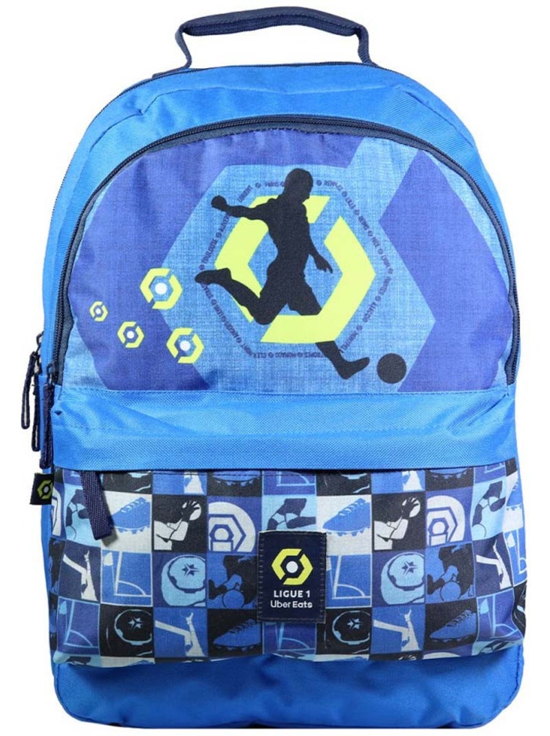 Schoolrugzak Football Ligue 1 officiële licentie 43 cm Blauw - Kiabi