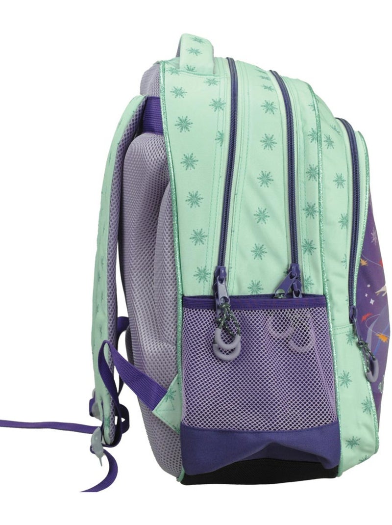Schoolrugzak Gim bedrukt Frozen van synthetische stof Blauw Violet Grijs - Kiabi