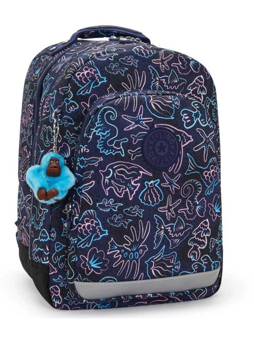 Schoolrugzak Kipling Class Room polyester motief Disco Fish - Kiabi Schoolrugzak Kipling Class Room polyester motief Disco Fish - Kiabi