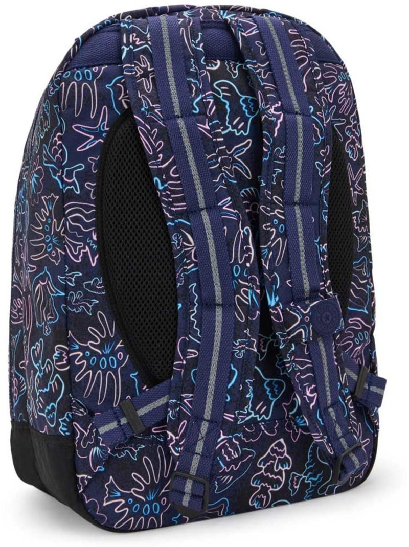 Schoolrugzak Kipling Class Room polyester motief Disco Fish Blauw Roze Blauw - Kiabi