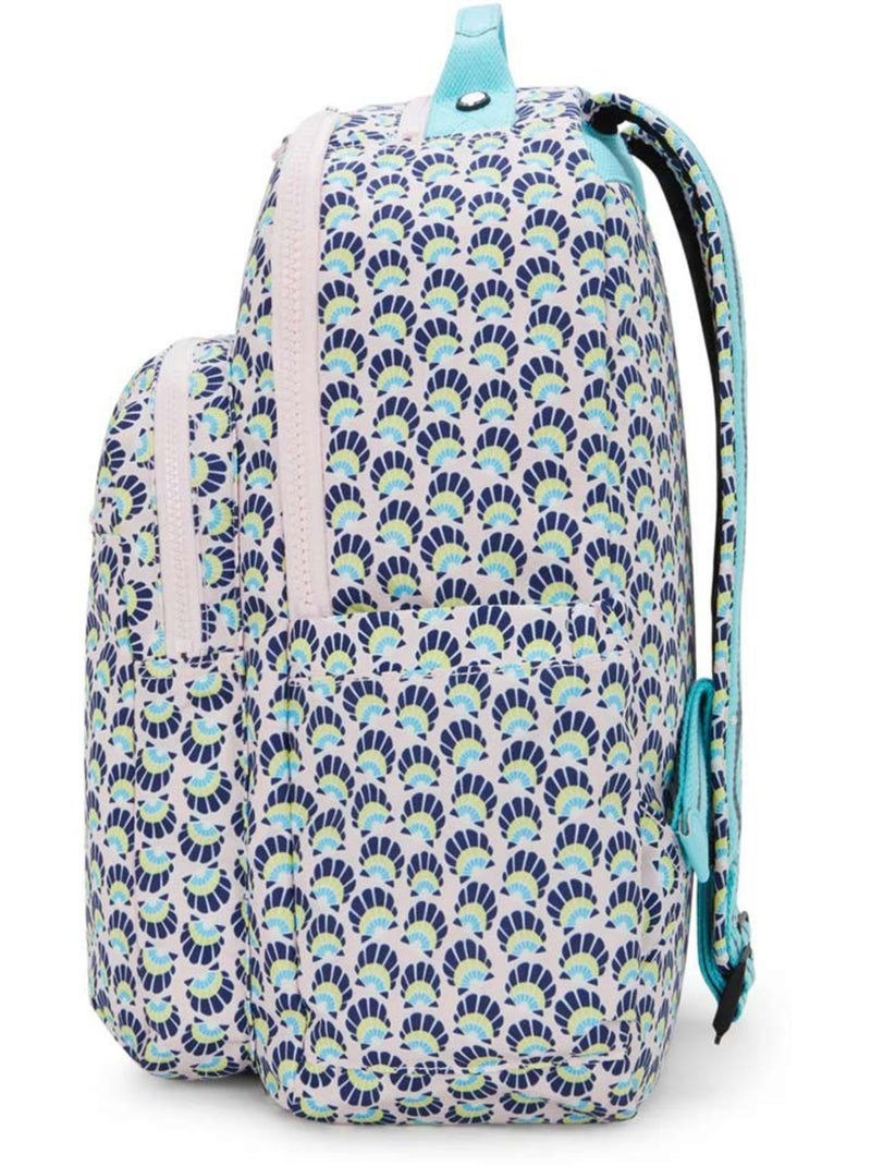Schoolrugzak Kipling Seoul Coquillage met vak voor computer - 44 cm Blauw Roze - Kiabi