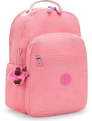Schoolrugzak Kipling Seoul Lap Coral Sea 44 cm - met vak protectrice voor computer
