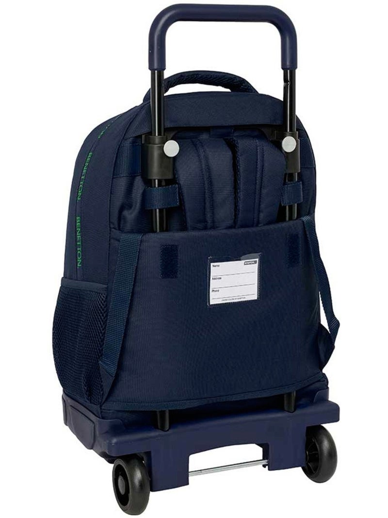 Schoolrugzak met wieltjes Benetton Together 4 wieltjes CMP 22 L Marineblauw - Kiabi