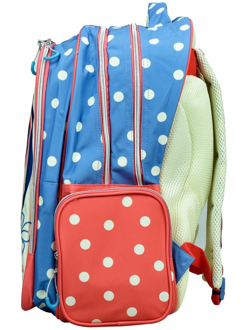 Schoolrugzak Minnie motief bloemen synthetisch Wit Roze Blauw - Kiabi