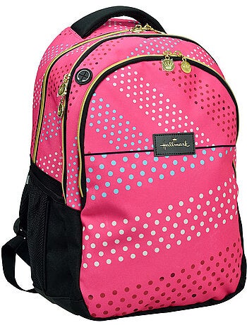 Schoolrugzak motief met stippen van nylon/polyester Hallmark