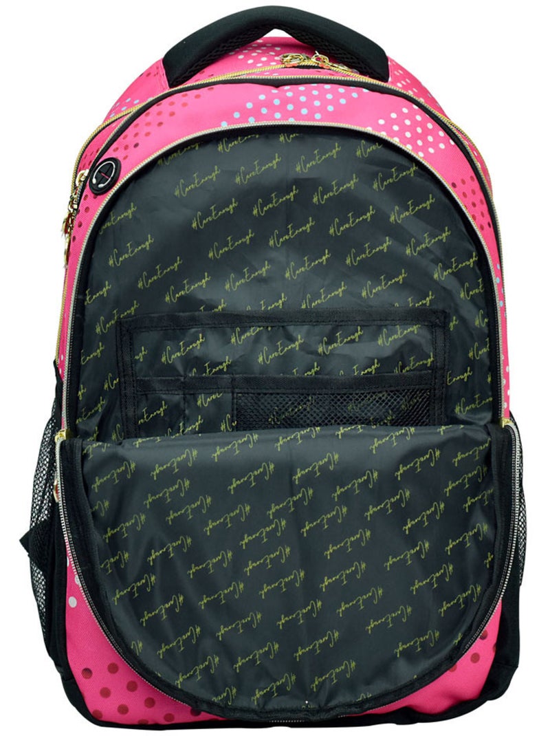 Schoolrugzak motief met stippen van nylon/polyester Hallmark Wit Roze Grijs - Kiabi
