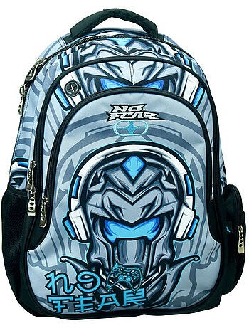 Schoolrugzak No Fear met vakken en robotmotief – 43 cm