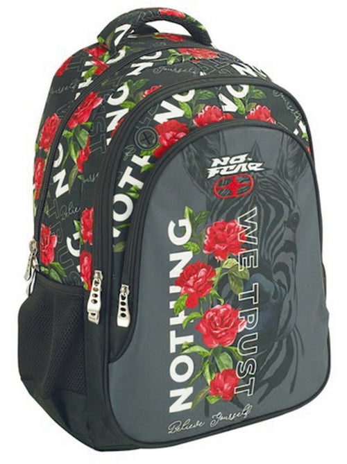 Schoolrugzak No Fear motief zèbre en roze polyester - Kiabi Schoolrugzak No Fear motief zèbre en roze polyester - Kiabi
