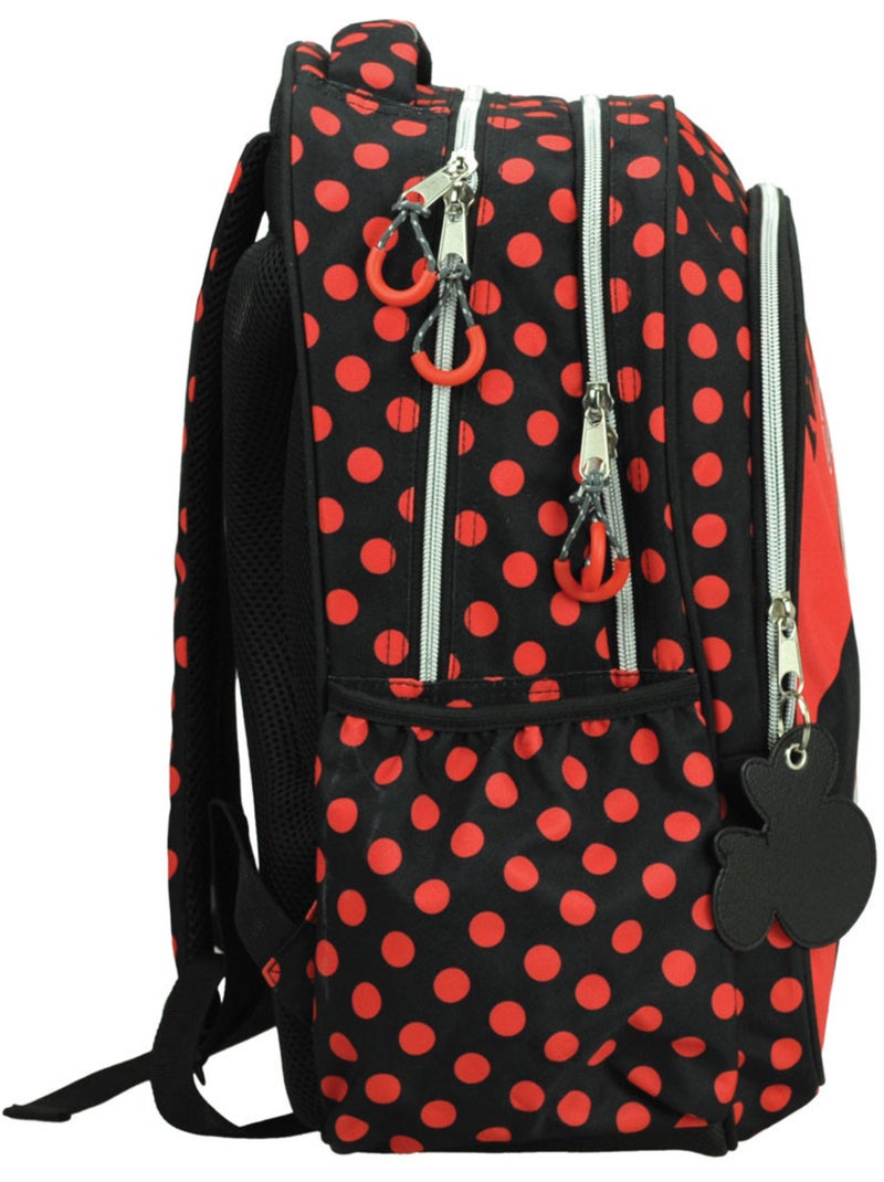 Schoolrugzak polyester motief stippen Minnie Rood/Blauw/Geel - Kiabi