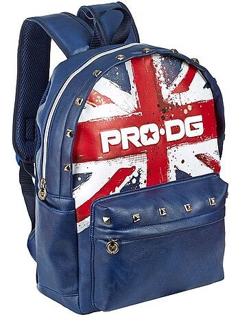 Schoolrugzak similicuir bedrukt Union Jack PRO-DG London Beast