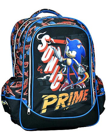 Schoolrugzak Sonic Prime bedrukt personage 2 vakken