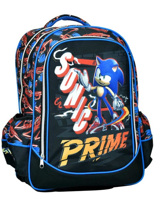 Schoolrugzak Sonic Prime bedrukt personage 2 vakken - Kiabi