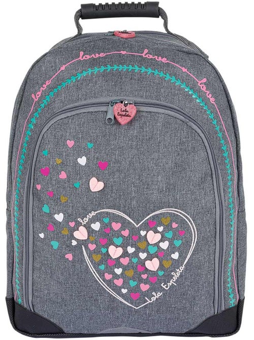 Schoolrugzak textiel motief hart Lola Espeleta 42 cm - Kiabi Schoolrugzak textiel motief hart Lola Espeleta 42 cm - Kiabi