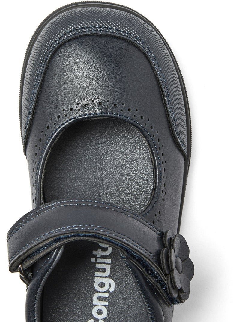 Schoolschoenen conguitos flor barefoot goflex Marineblauw - Kiabi