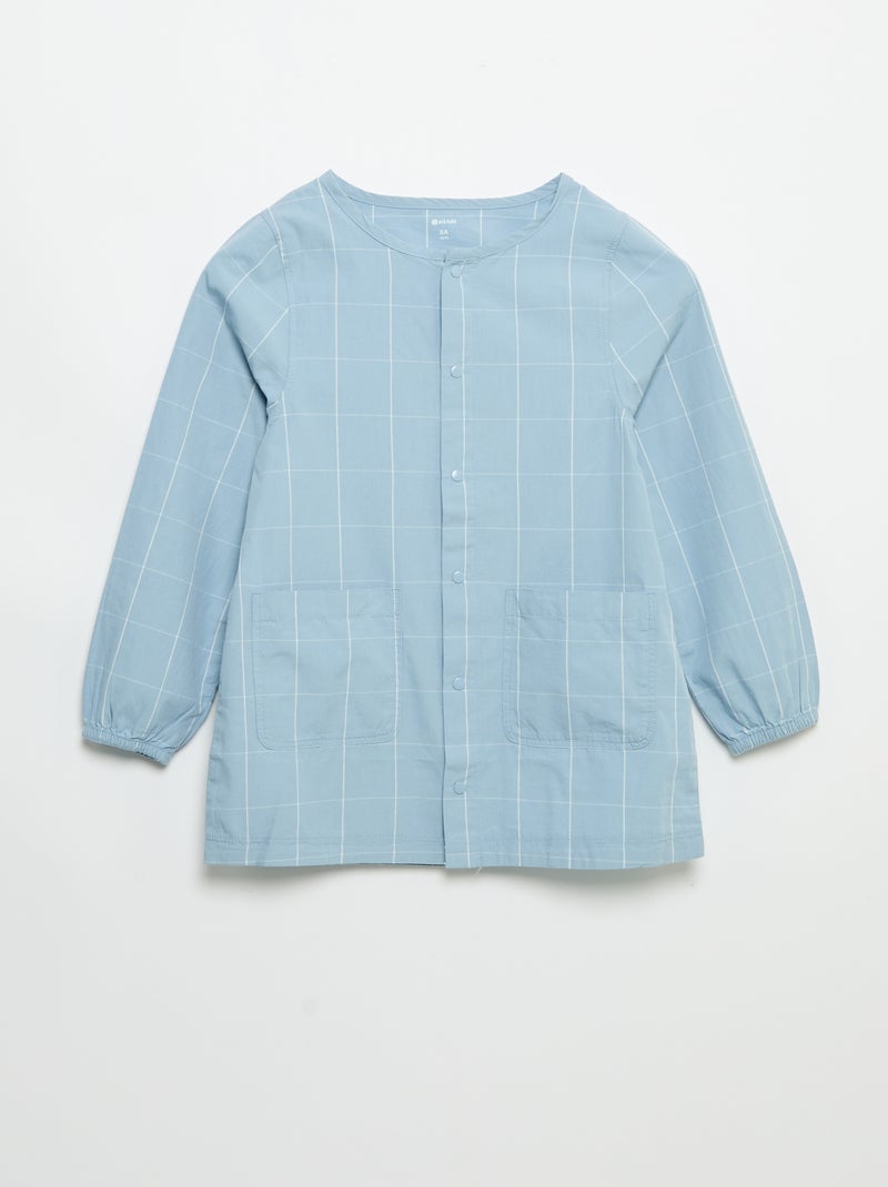 Schoolschort met lange mouwen Blauw - Kiabi